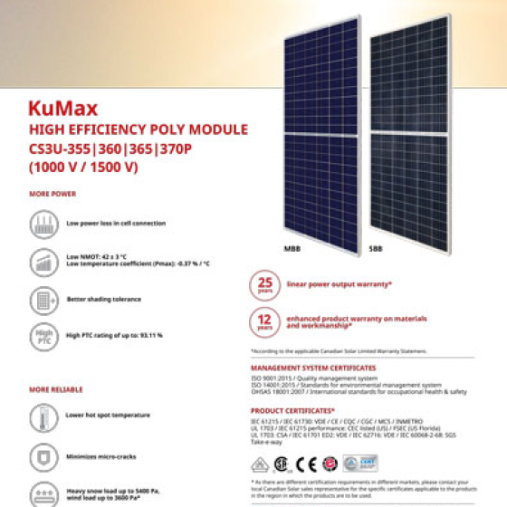 HỆ 3KWP NLMT - TIÊU CHUẨN
